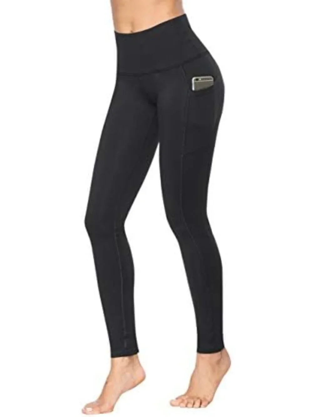 High Waist Yoga Pants with Pockets - 2 Pack Workout Leggings for Women